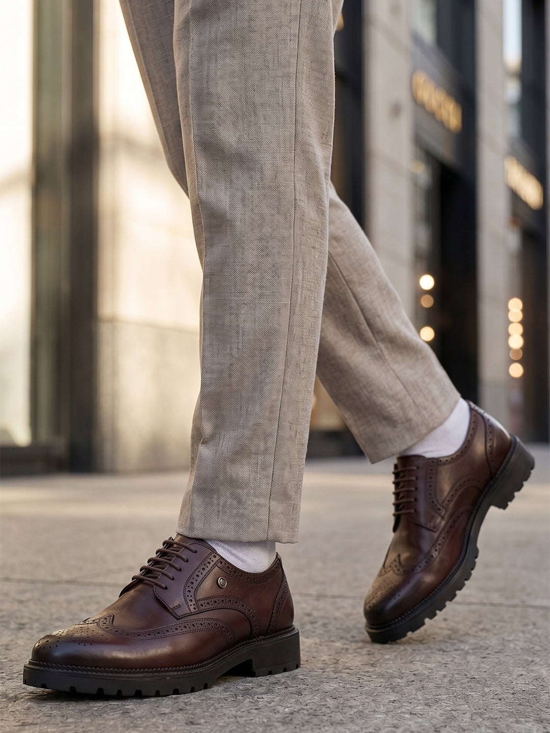 Monte Carlo Leather Wingtip Brogue Shoes for Men