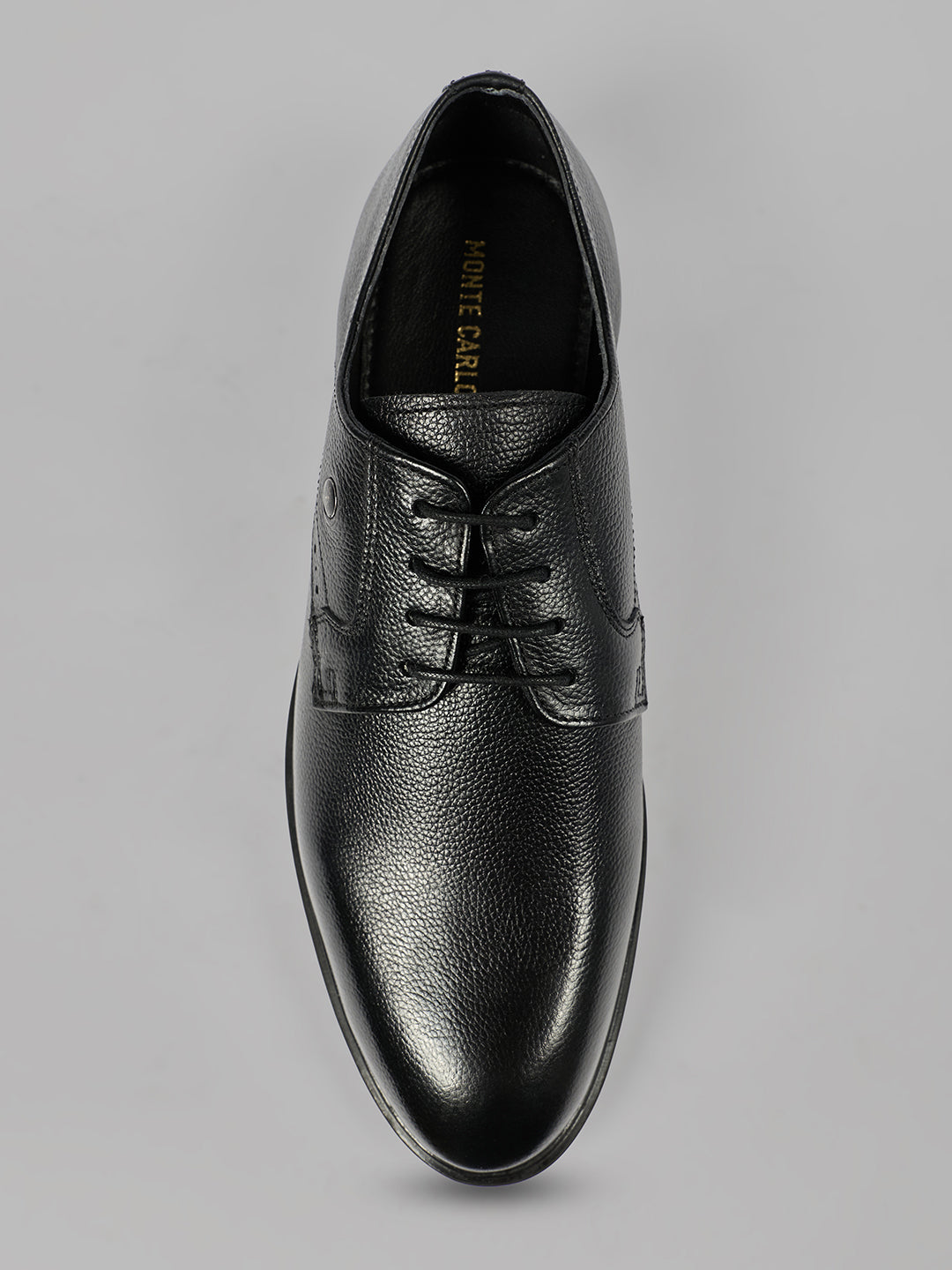 Monte Carlo Men's Premium Textured Classic Derby Formal Shoe Open-Lacing