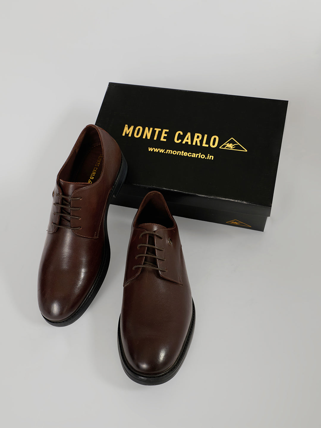 Monte Carlo Men's Premium Formal Derby Classic Lace-Up Shoes for Office and Occasion Wear