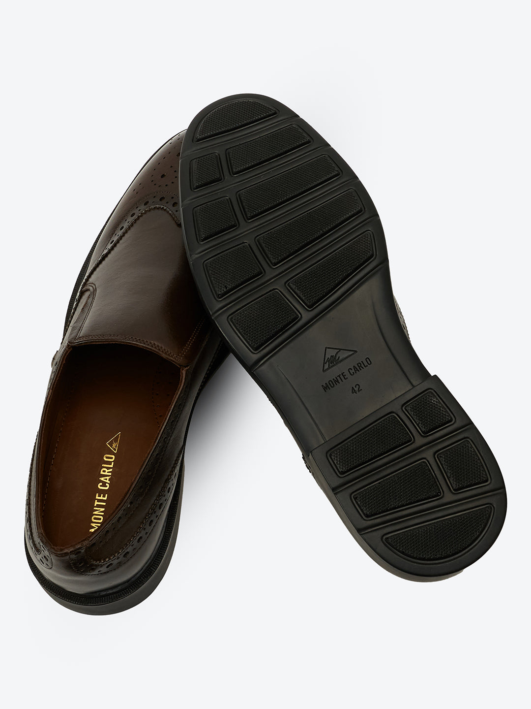 Monte Carlo Wingtip Brogue Slip-On Formal Shoes for Men