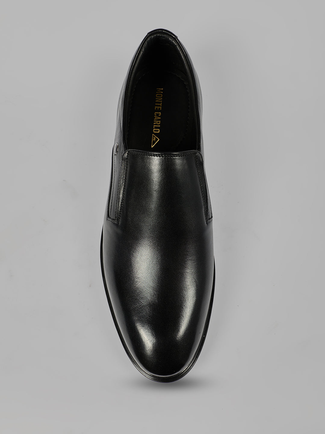 Monte Carlo Men's Genuine Leather Formal Effortless Slip-On Shoes All-Day Comfortable Business Dress with Cushioned Insole