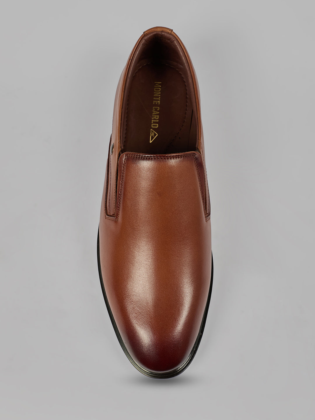 Monte Carlo Men's Genuine Leather Formal Effortless Slip-On Shoes All-Day Comfortable Business Dress with Cushioned Insole