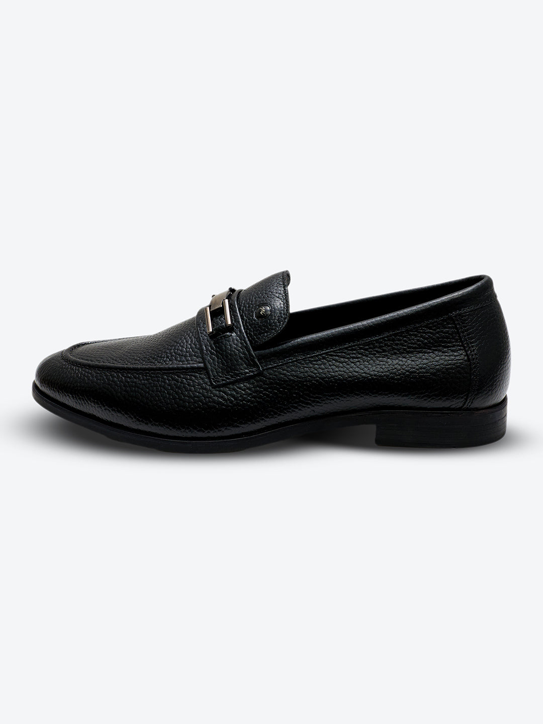 Monte Carlo Black Comfort Slip on Genuine Leather Formal Shoes for Men