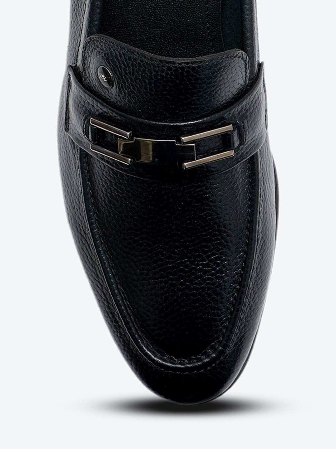 Monte Carlo Black Comfort Slip on Genuine Leather Formal Shoes for Men
