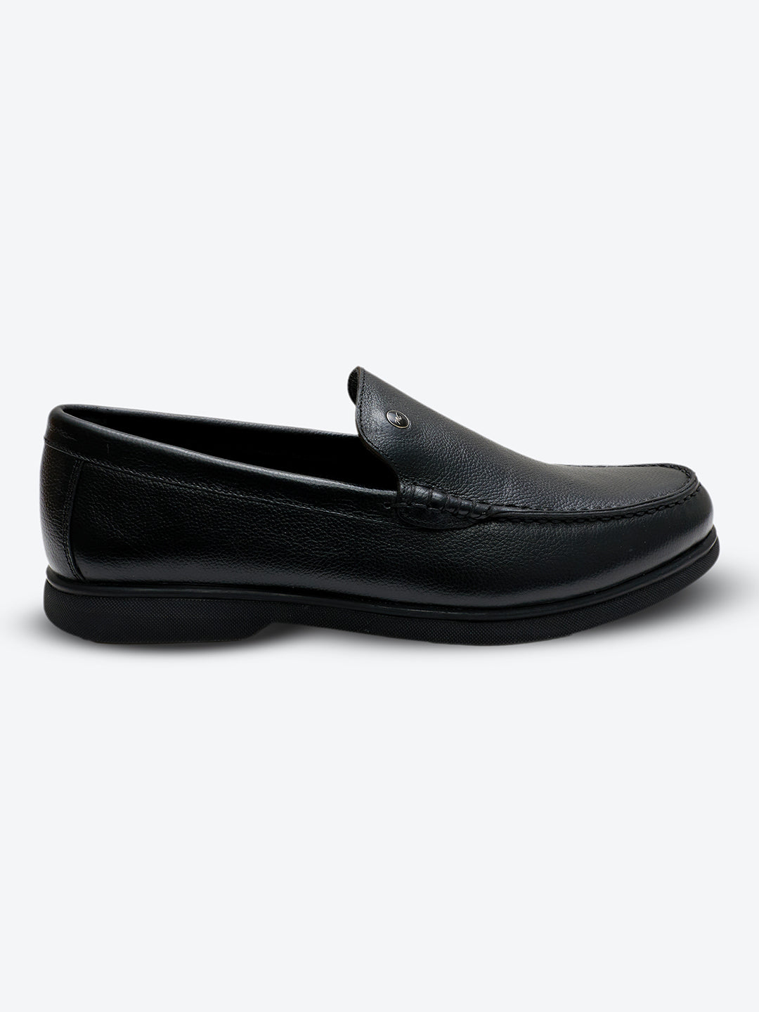 Monte Carlo Black Slip on Genuine Leather Loafers for Men