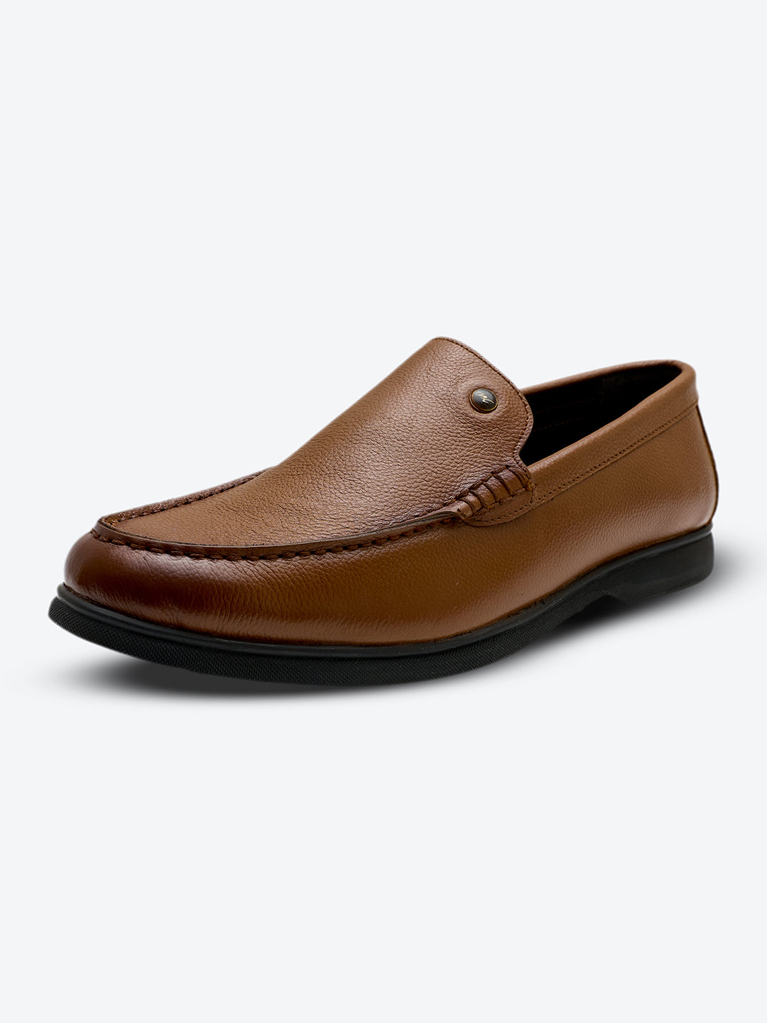 Monte Carlo Tan Slip on Genuine Leather Loafers for Men
