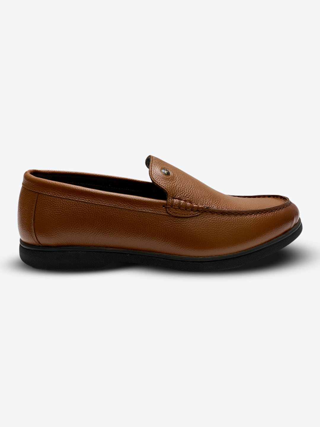 Monte Carlo Tan Slip on Genuine Leather Loafers for Men