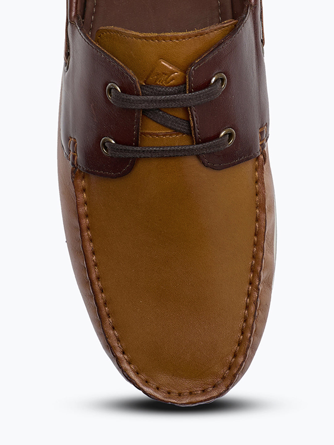 Monte Carlo Tan Lace Up Genuine Leather Boat Shoes for Men