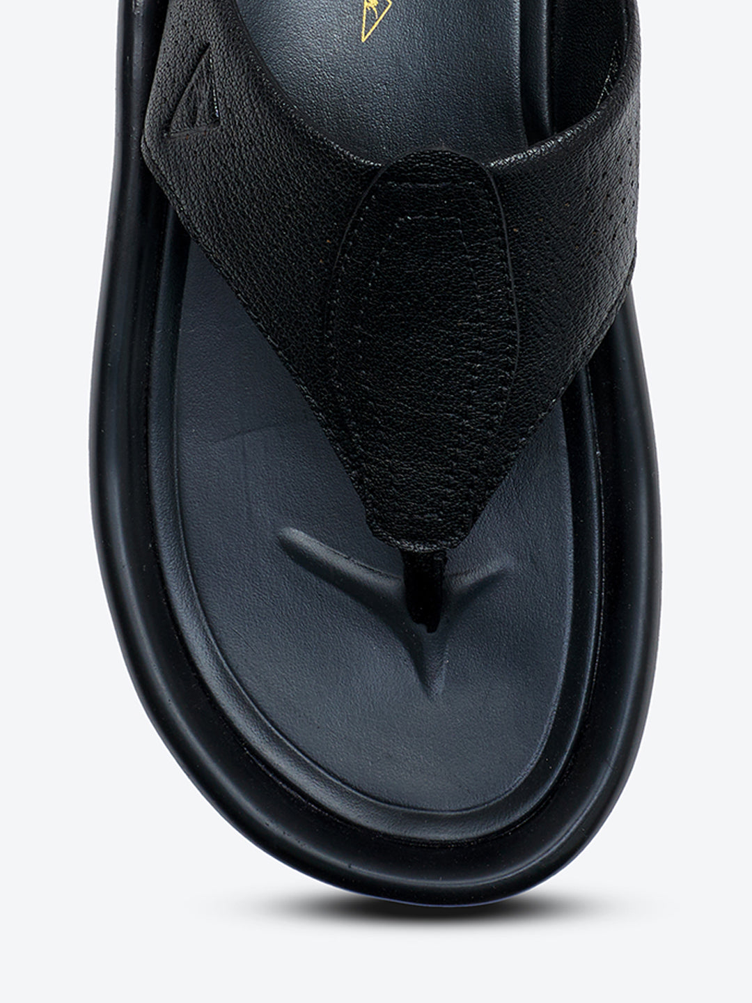 Monte Carlo Black Slip on Genuine Leather Comfort Sandals for Men