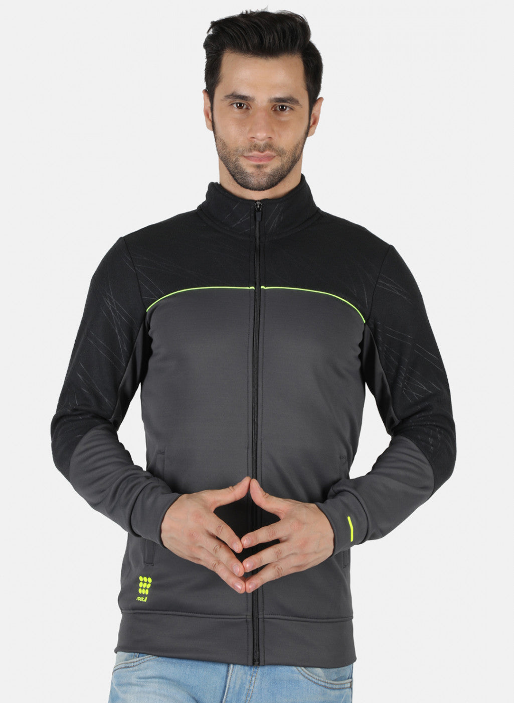 Rock.it Men Grey Solid Sweatshirt