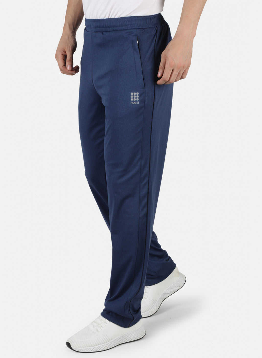 Rock.it Men Navy Blue Self Design Lower