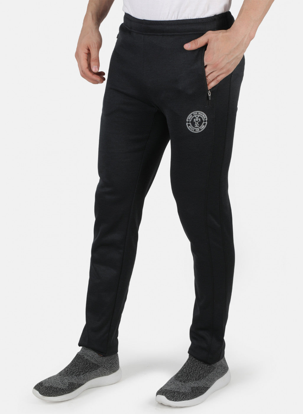 Rock.it Men Grey Self Design Lower
