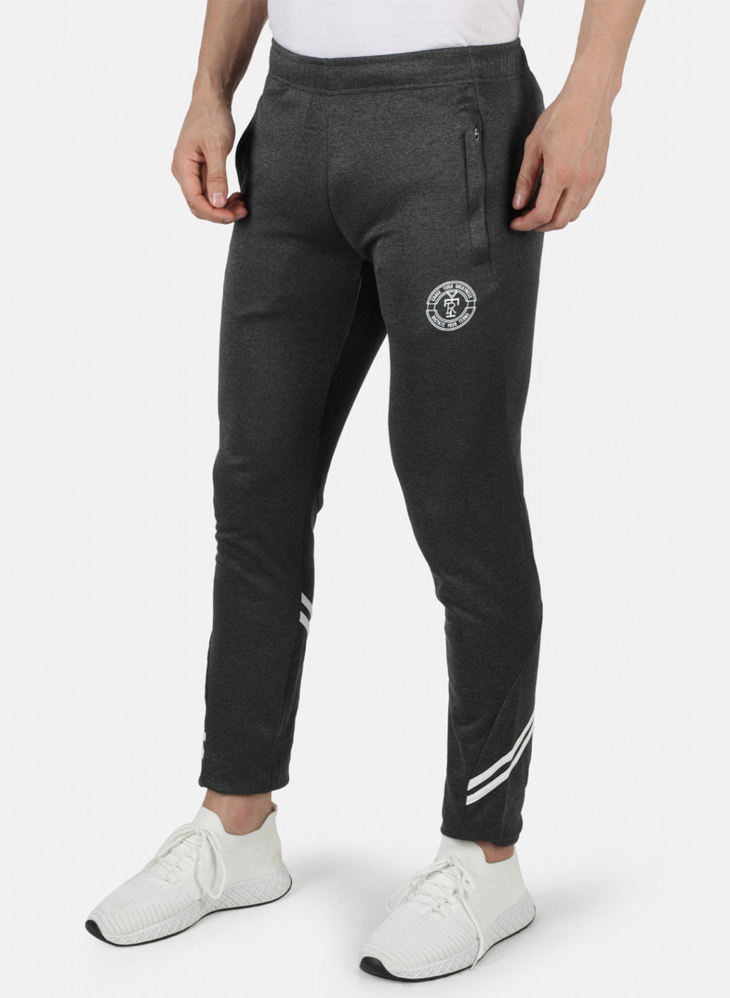 Rock.it Men Grey Self Design Lower