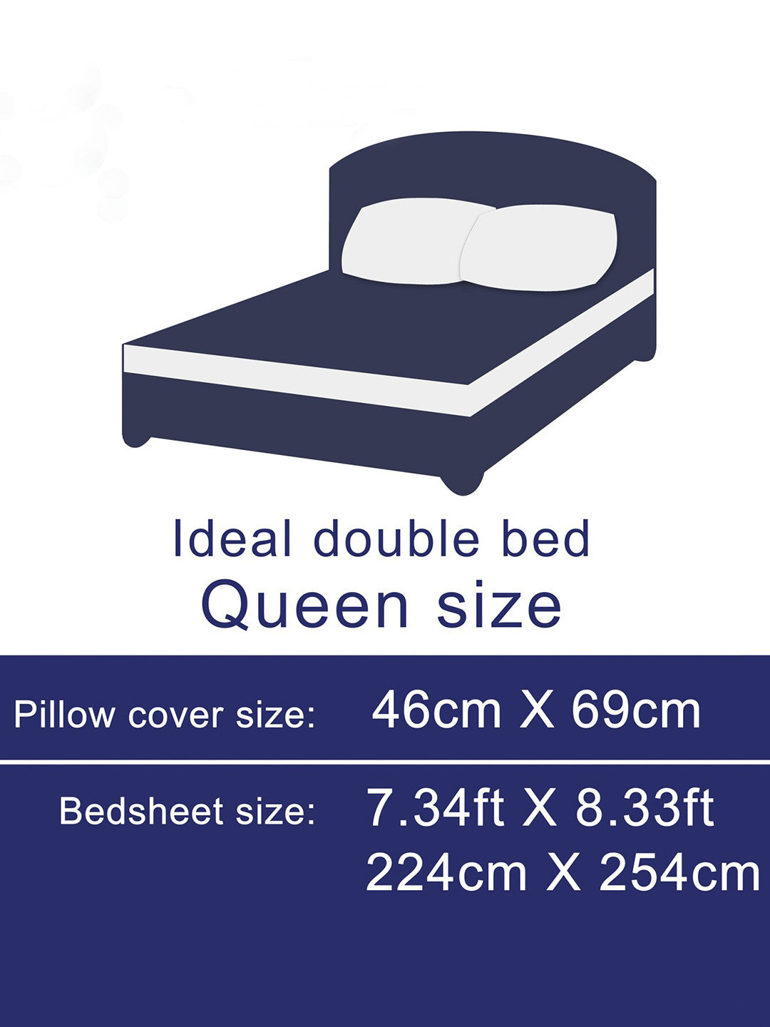 210 TC Cotton King Bedsheet with 2 Pillow Covers
