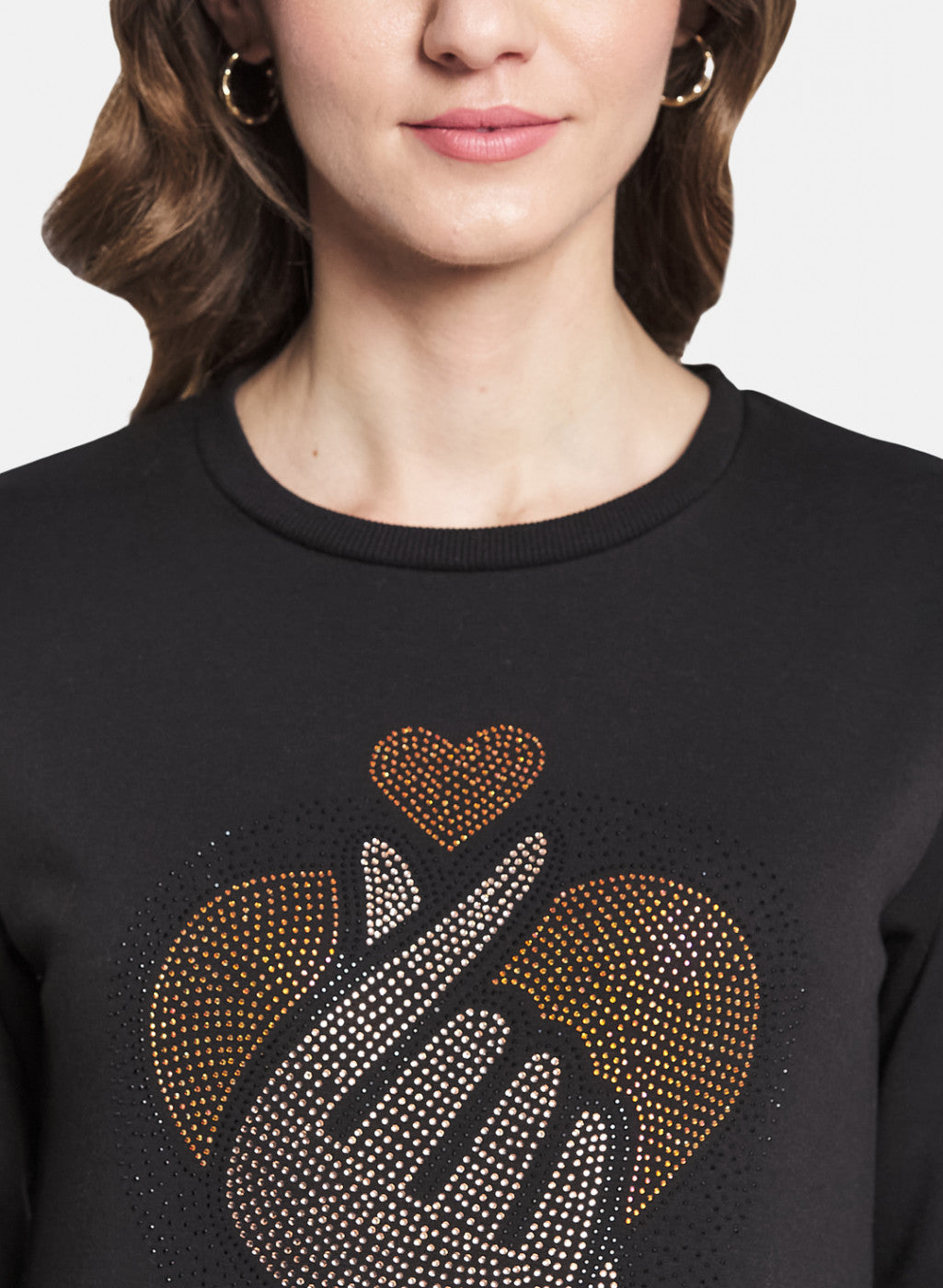 Women Black Printed Sweatshirt