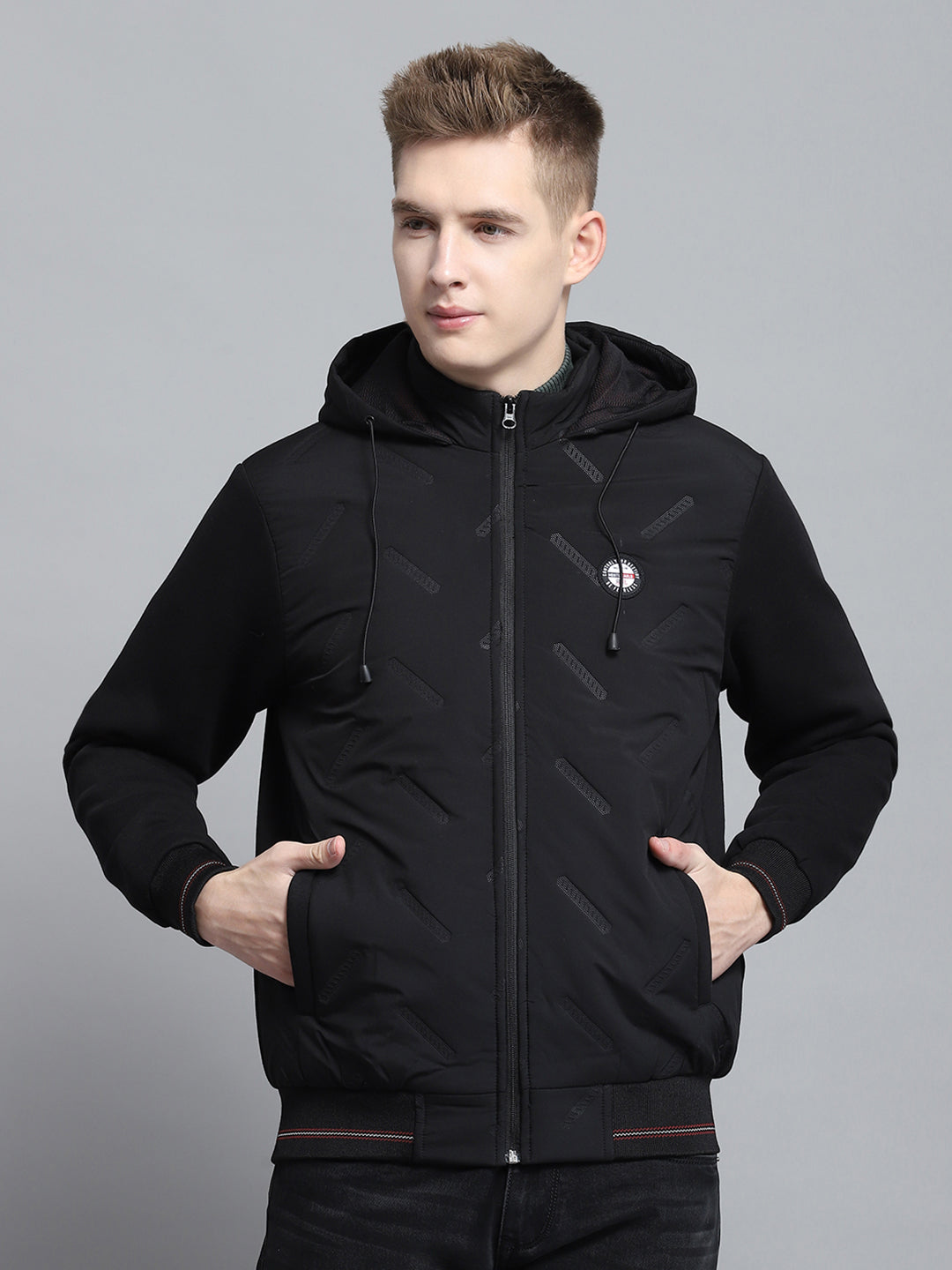 Gant Men Black Solid Hooded Long Sleeves Sweatshirt