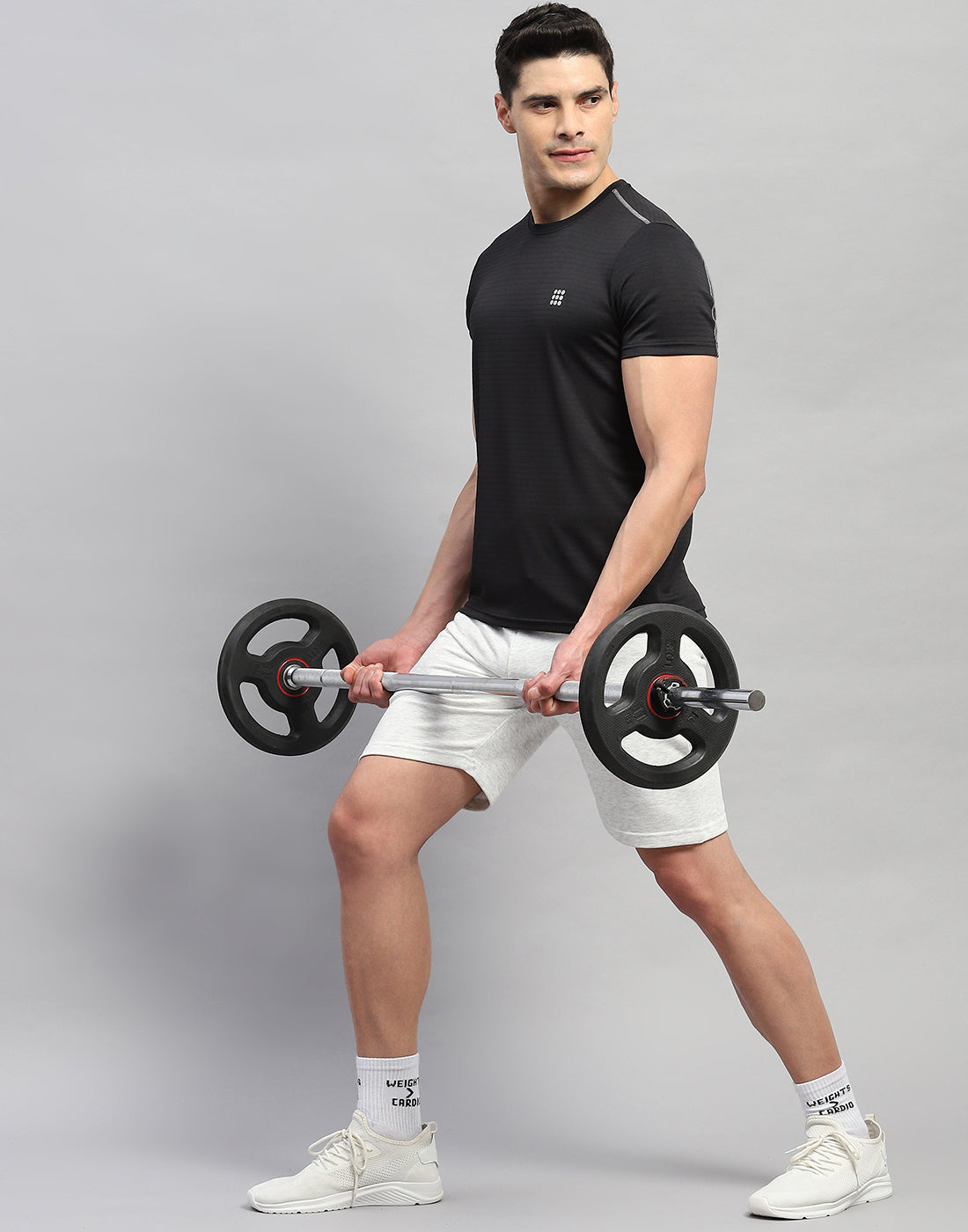 Rock.it Men Black Solid Round Neck Half Sleeve T-Shirt