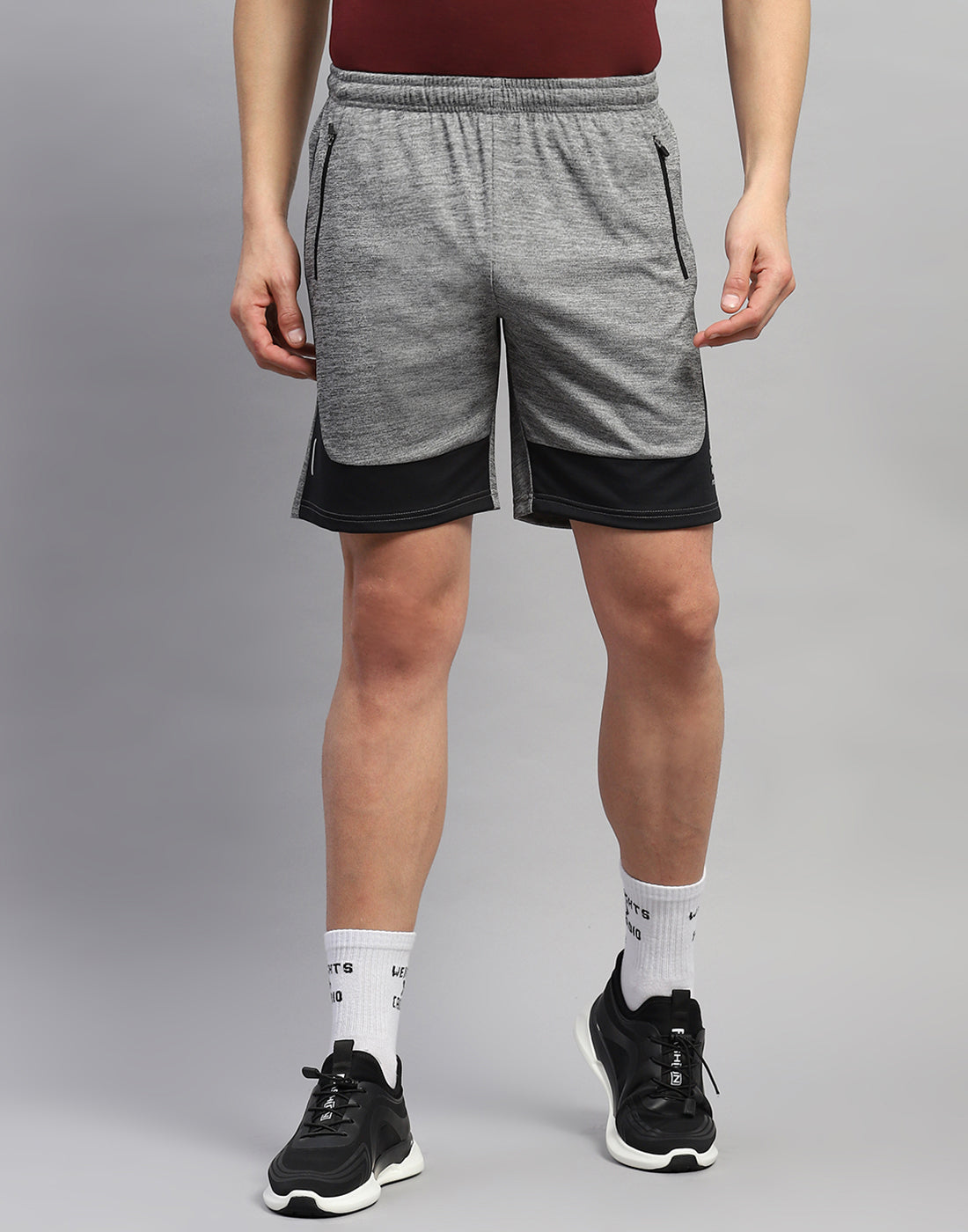 Rock.it Men Grey Solid Regular Fit Short