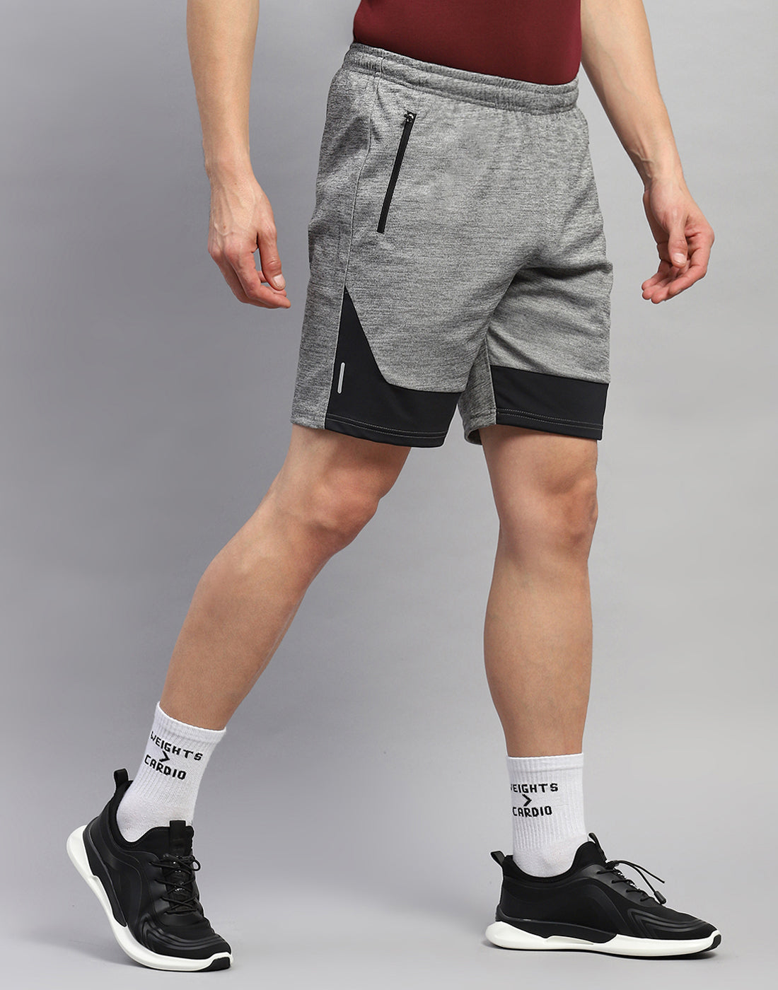 Rock.it Men Grey Solid Regular Fit Short