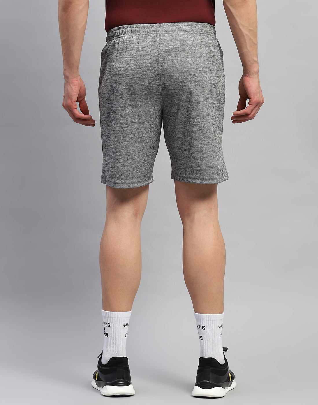 Men Grey Solid Regular Fit Short