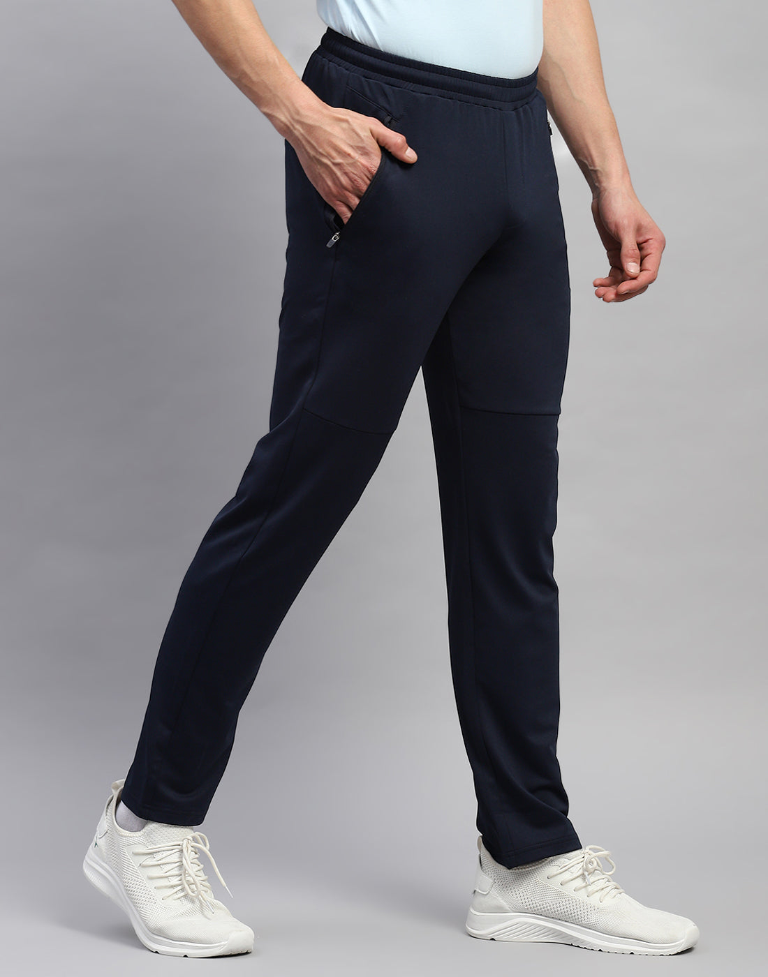 Rock.it Men Navy Blue Solid Regular Fit Lower