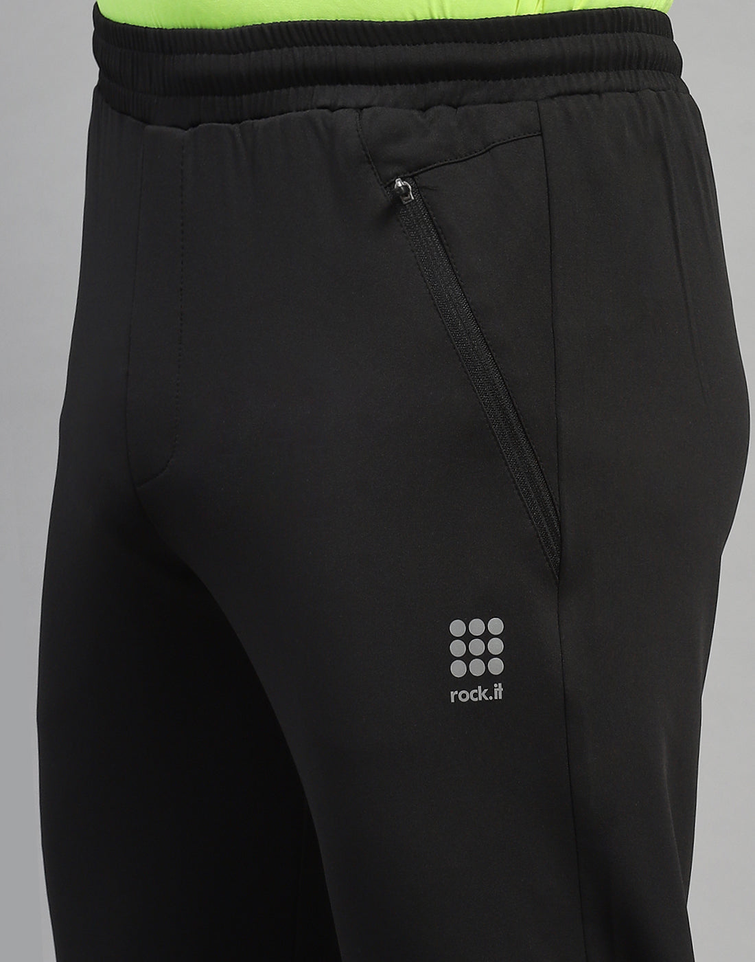 Rock.it Men Black Solid Regular Fit Lower