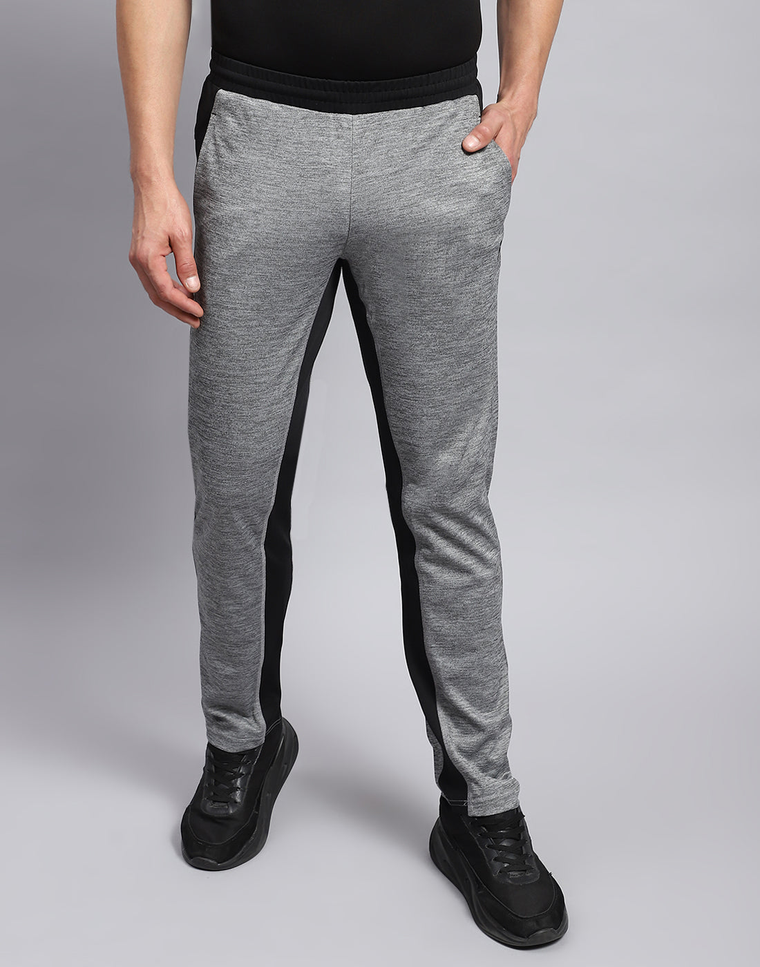 Rock.it Men Grey Solid Regular Fit Lower
