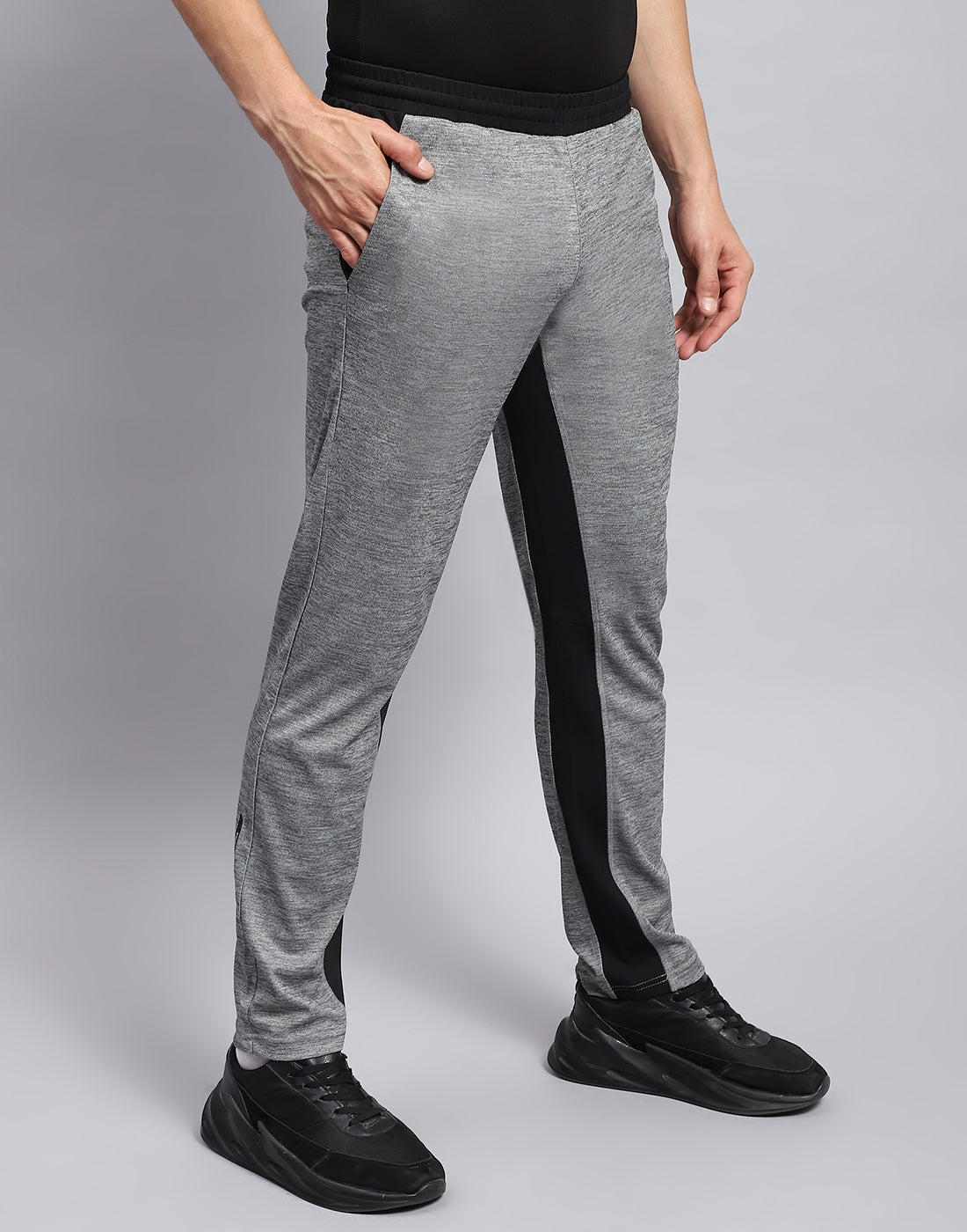 Rock.it Men Grey Solid Regular Fit Lower