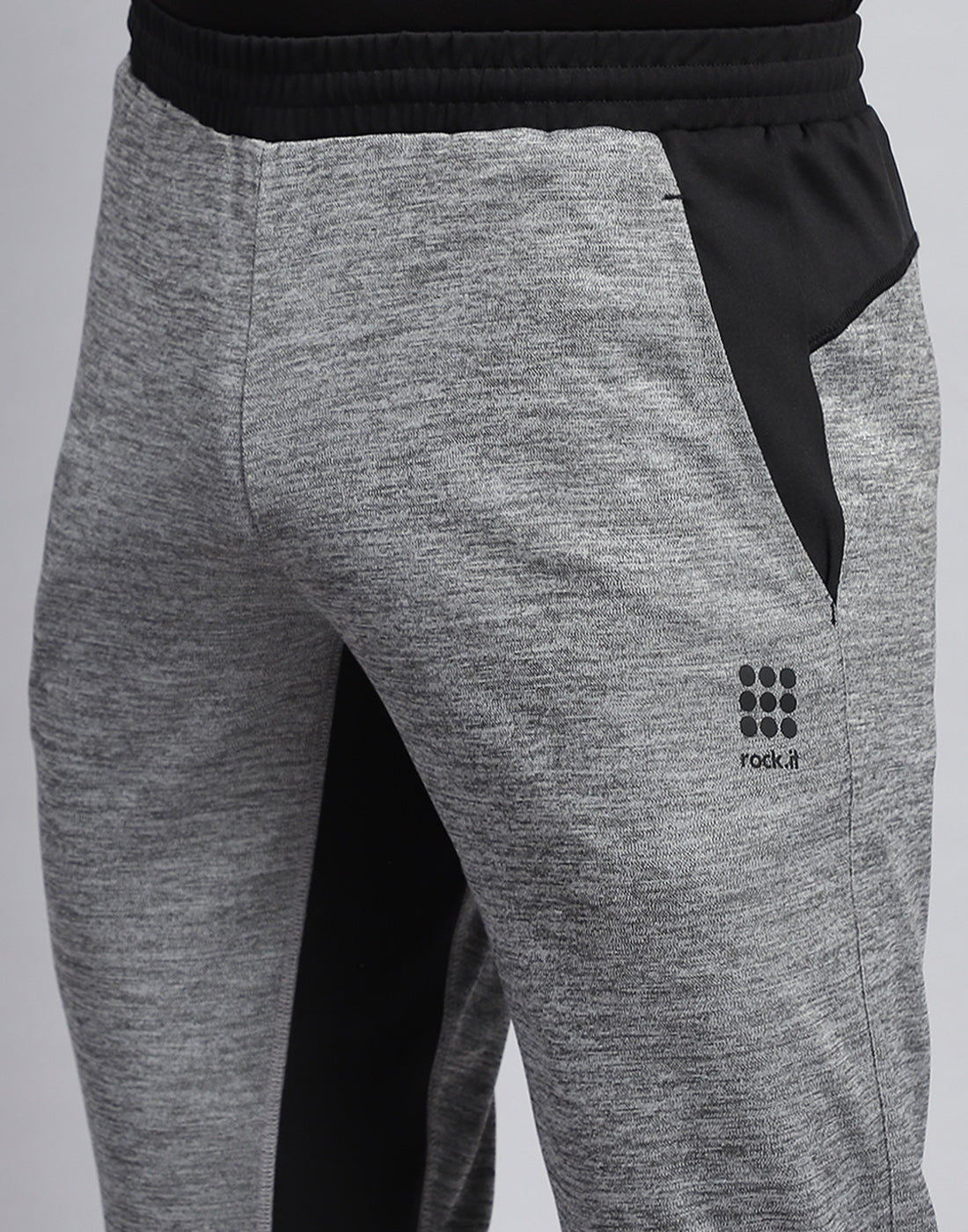 Rock.it Men Grey Solid Regular Fit Lower