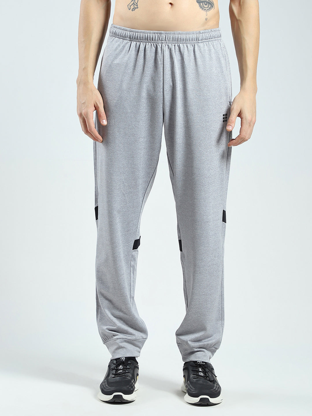 Rock.it Men Grey Solid Regular Fit Lower