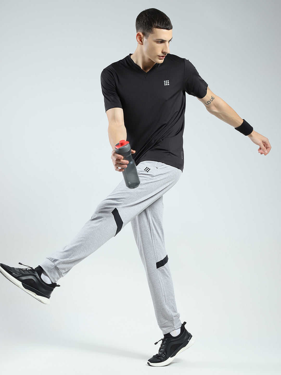 Rock.it Men Grey Solid Regular Fit Lower