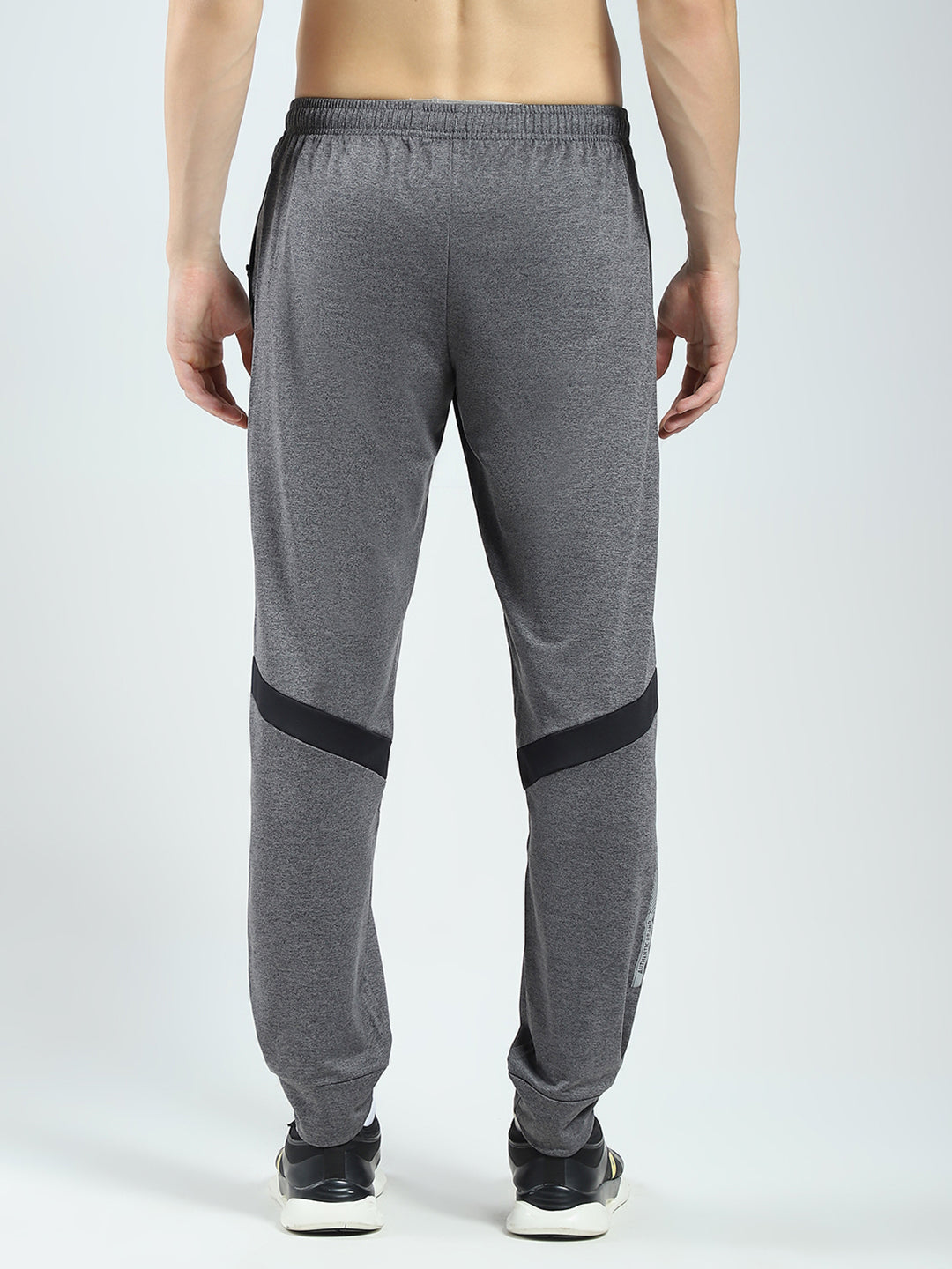 Rock.it Men Charcoal Solid Regular Fit Lower