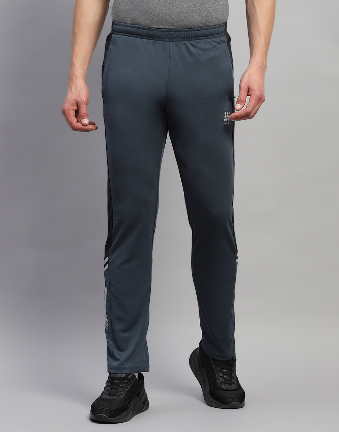 Rock.it Men Grey Solid Regular Fit Lower