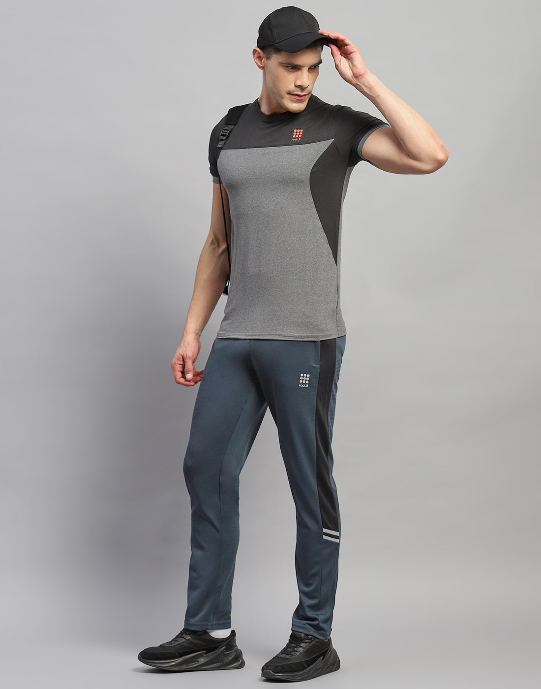 Rock.it Men Grey Solid Regular Fit Lower