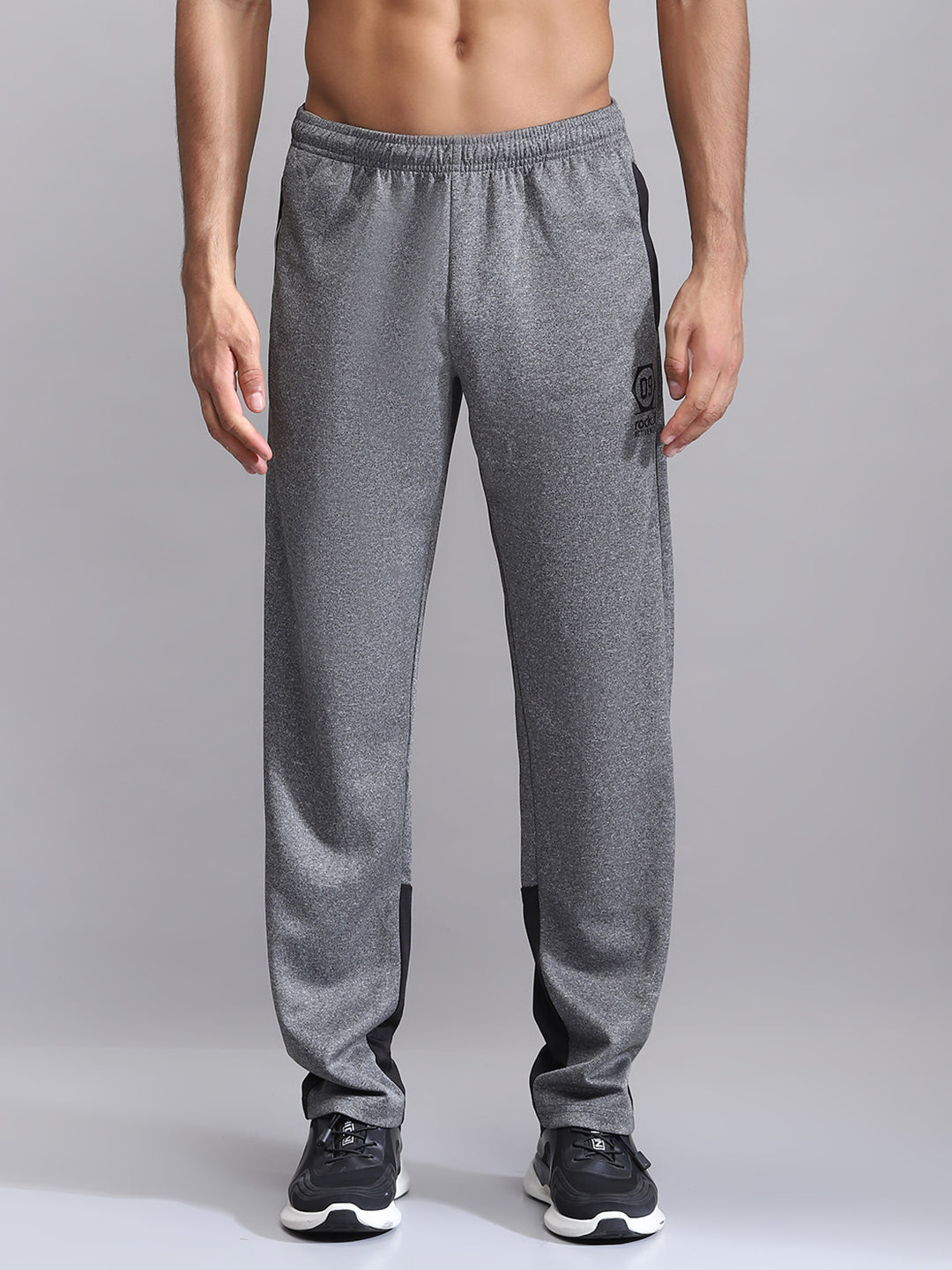 Rock.it Men Grey Solid Regular Fit Lower