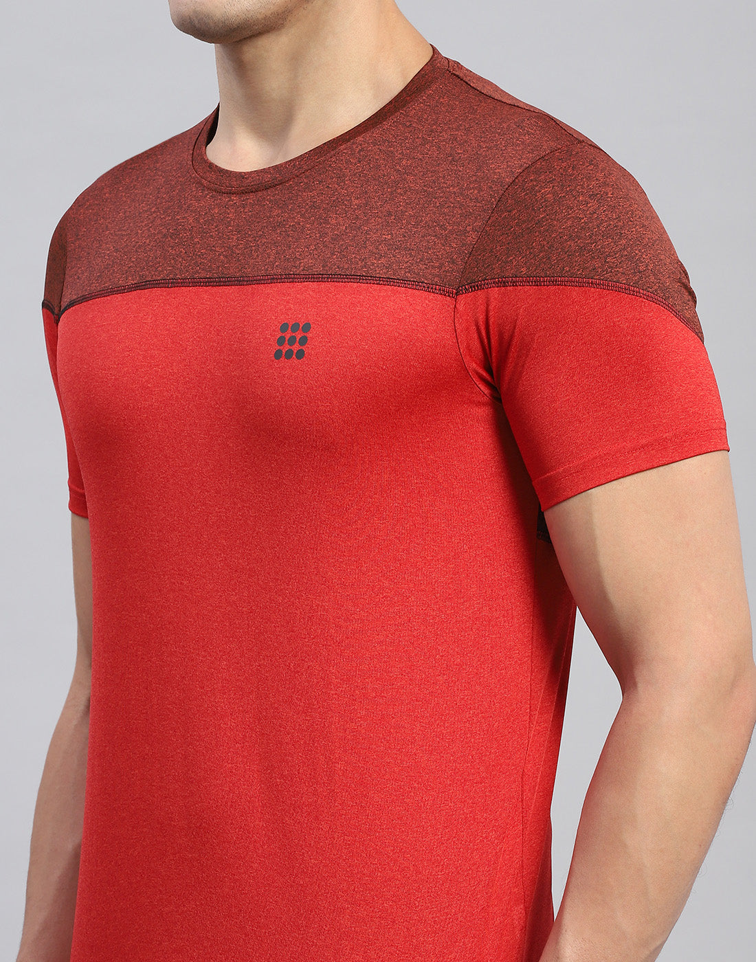 Rock.it Men Red Solid Round Neck Half Sleeve T-Shirt
