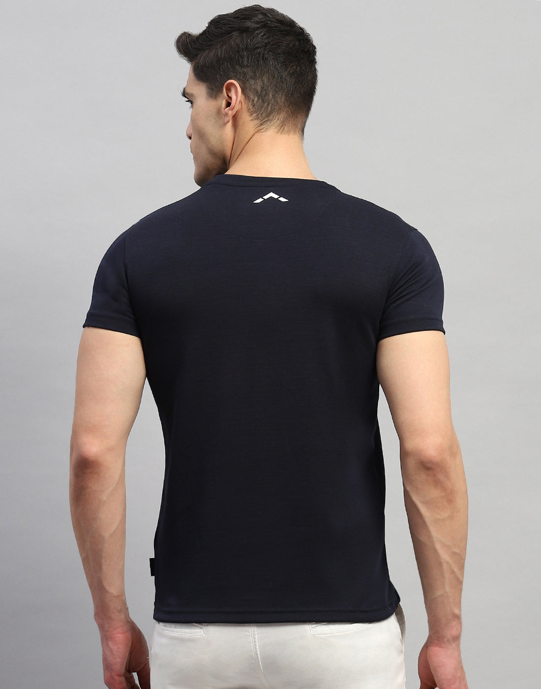 Rock.it Men Navy Blue Solid Round Neck Half Sleeve T-Shirt