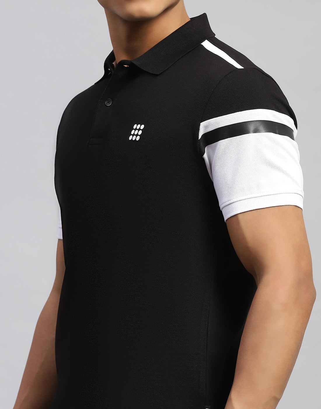 Rock.it Men Black Solid Polo Collar Half Sleeve T-Shirt