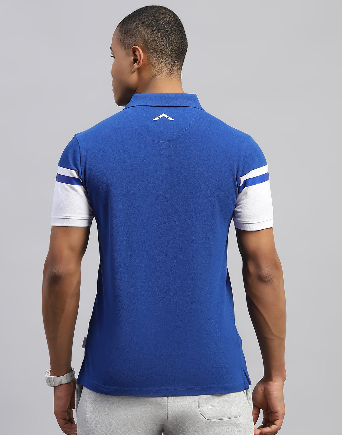 Rock.it Men Blue Solid Polo Collar Half Sleeve T-Shirt