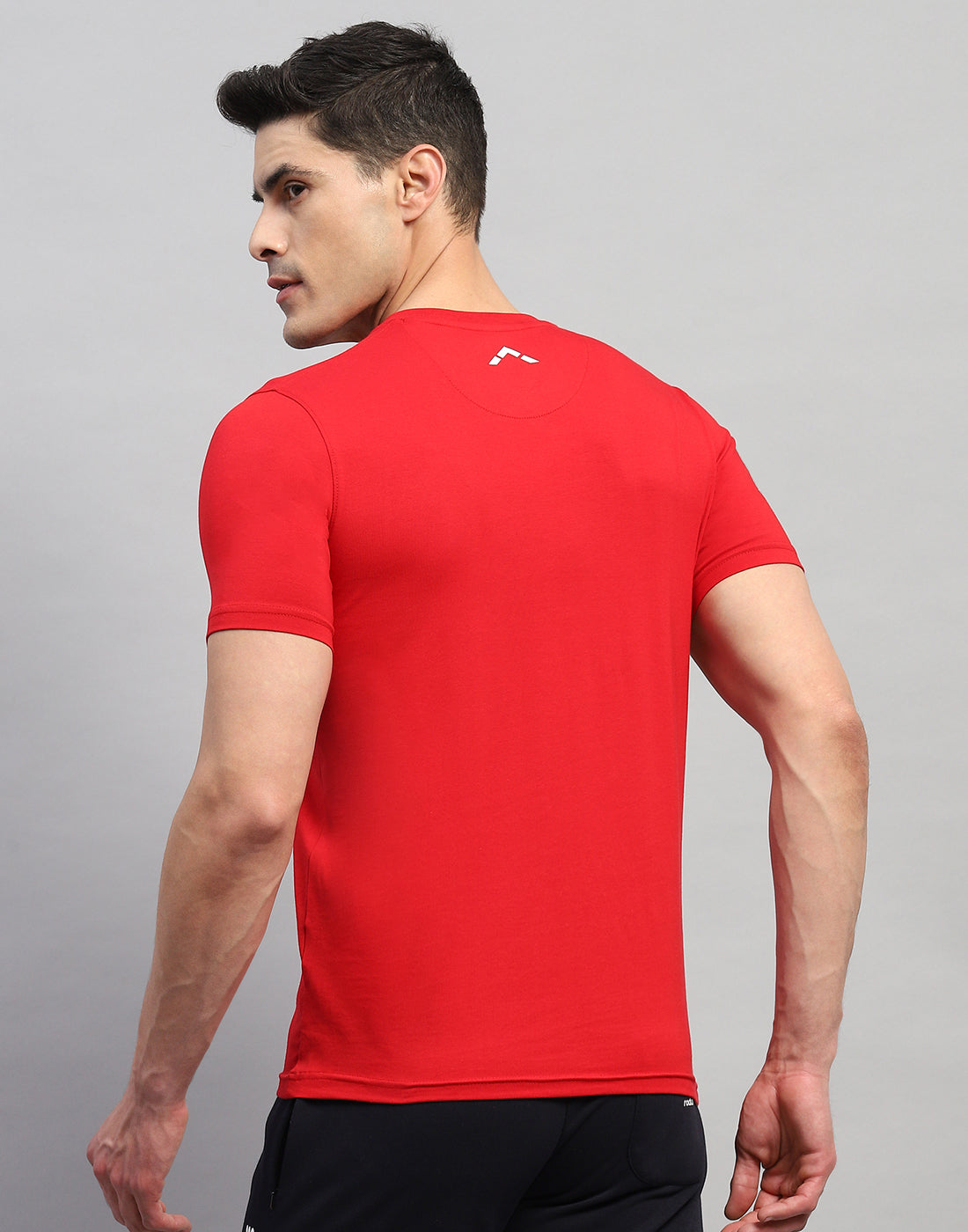 Rock.it Men Red Solid V Neck Half Sleeve T-Shirt
