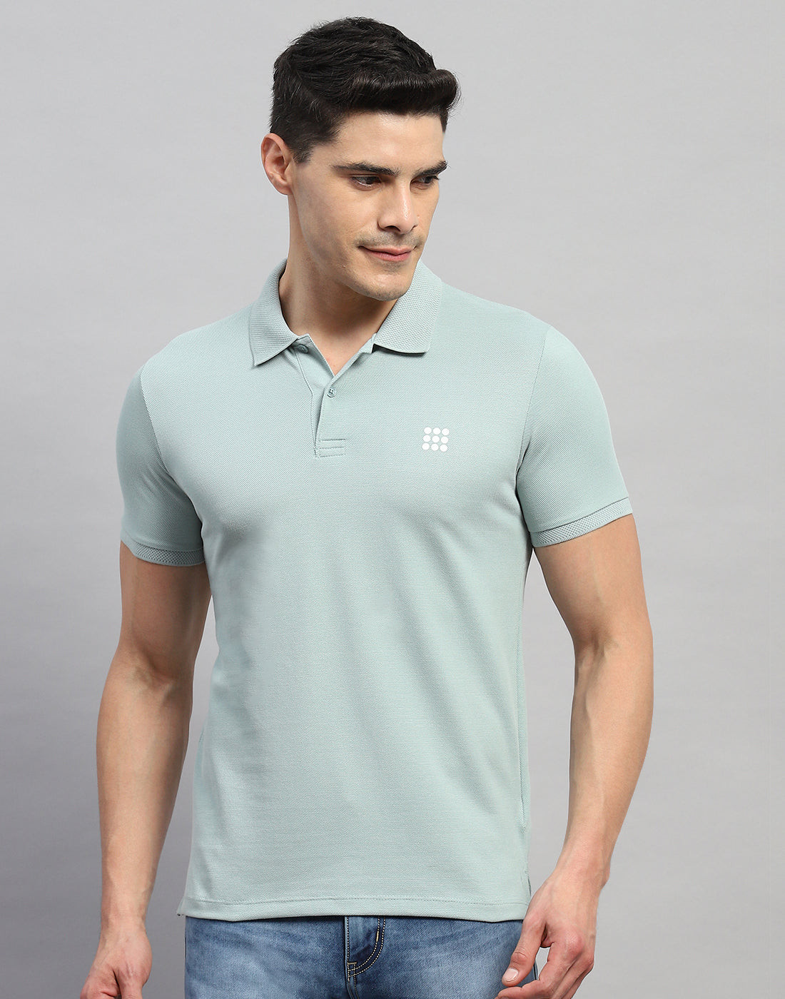 Rock.it Men Blue Solid Polo Collar Half Sleeve T-Shirt