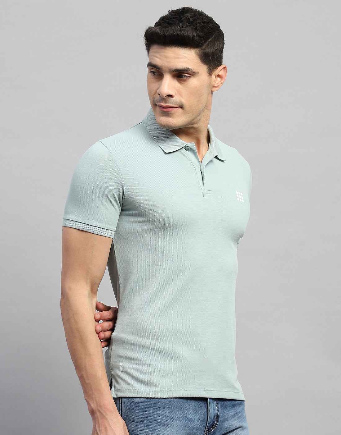 Rock.it Men Blue Solid Polo Collar Half Sleeve T-Shirt
