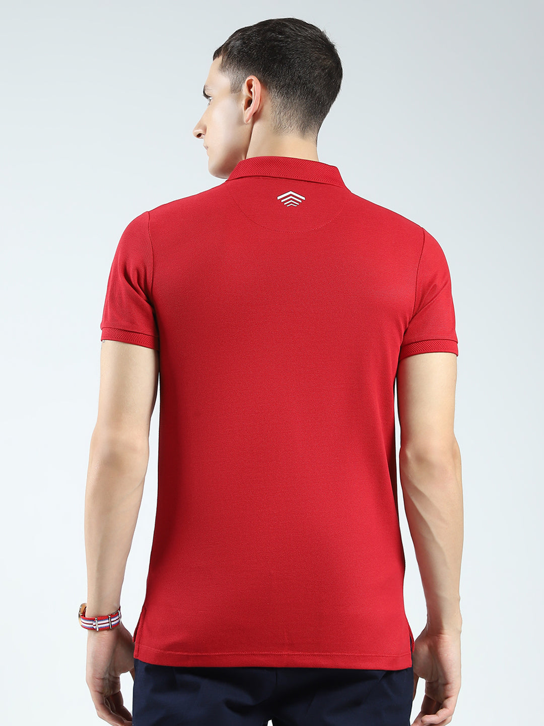 Rock.it Men Maroon Solid Collar Half Sleeve T-Shirt