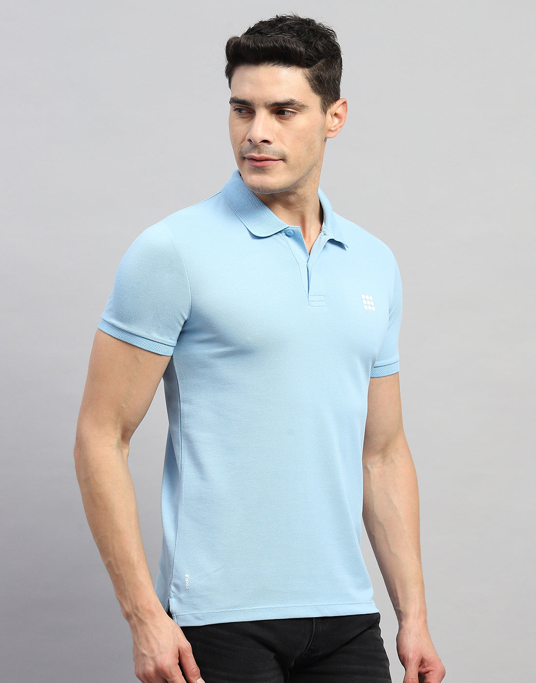 Rock.it Men Blue Solid Polo Collar Half Sleeve T-Shirt