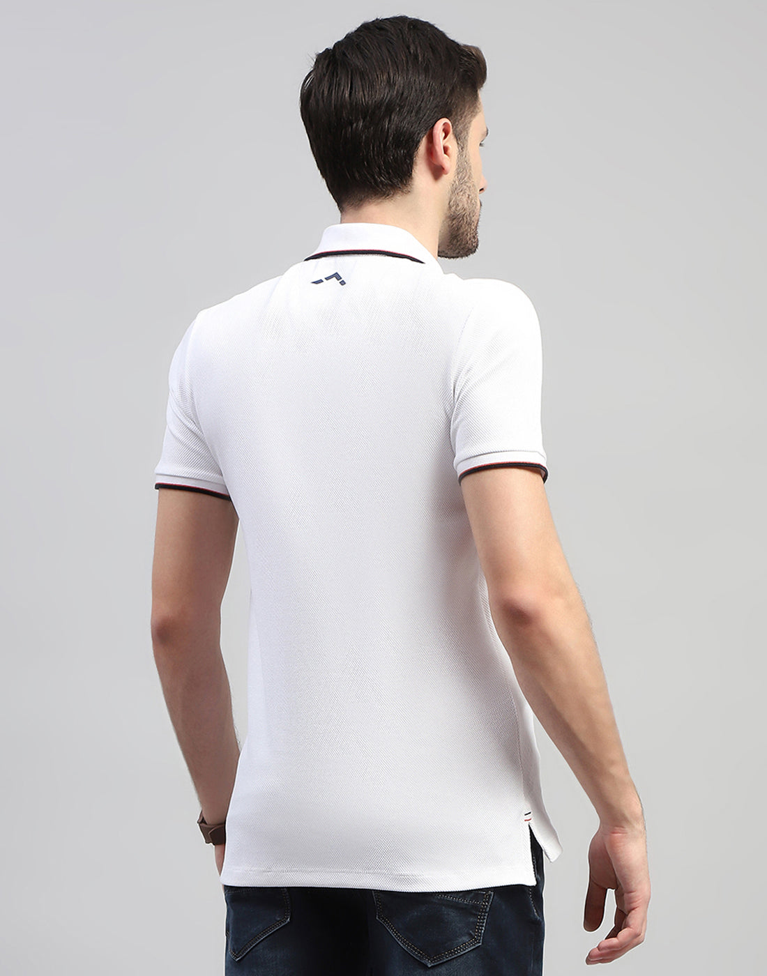 Rock.it Men White Solid Polo Collar Half Sleeve T-Shirt