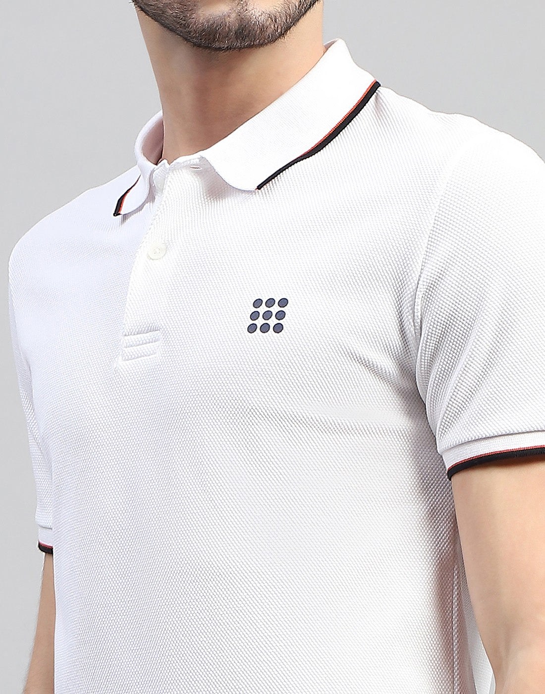 Rock.it Men White Solid Polo Collar Half Sleeve T-Shirt