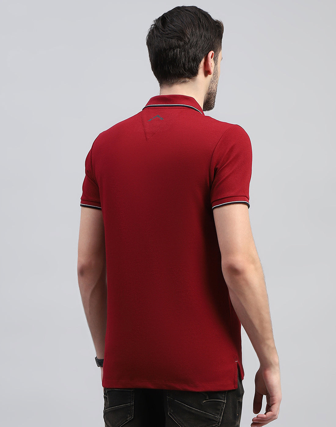 Rock.it Men Maroon Solid Polo Collar Half Sleeve T-Shirt