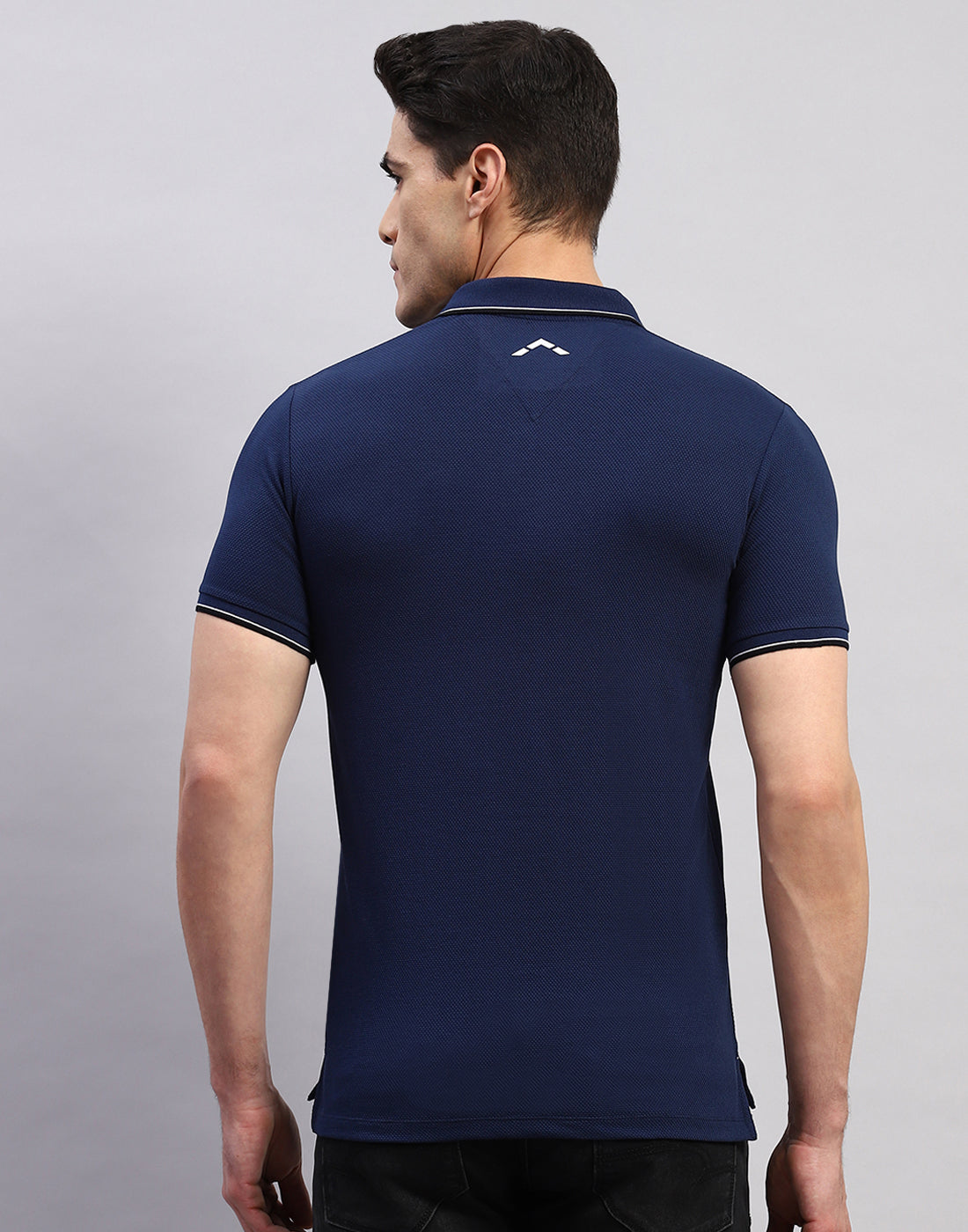 Rock.it Men Navy Blue Solid Polo Collar Half Sleeve T-Shirt