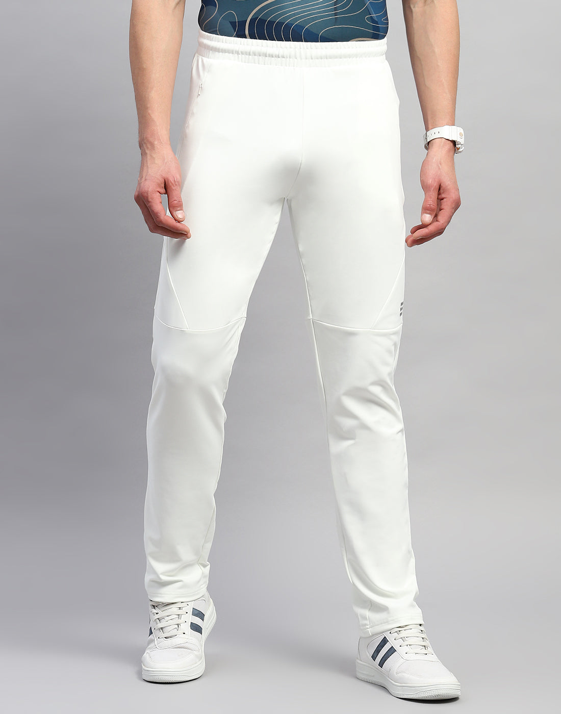 Rock.it Men White Solid Regular Fit Lower