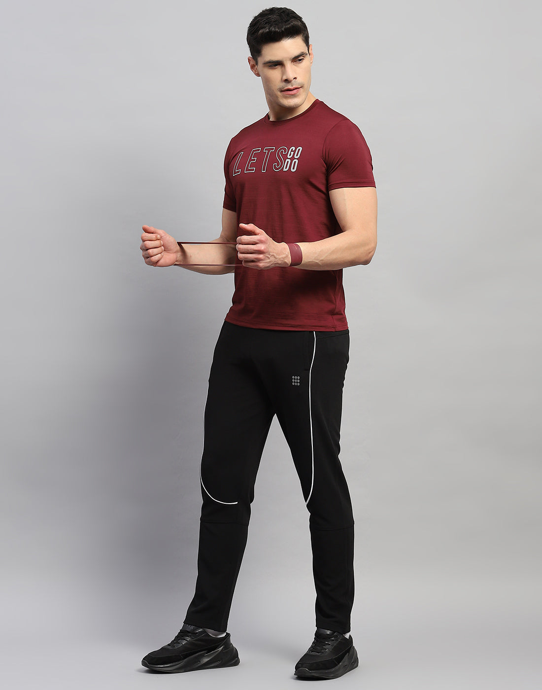 Rock.it Men Black Solid Regular Fit Lower